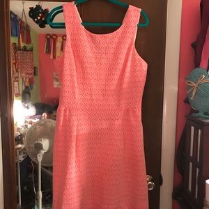 Pink & White Fit and Flare Dress